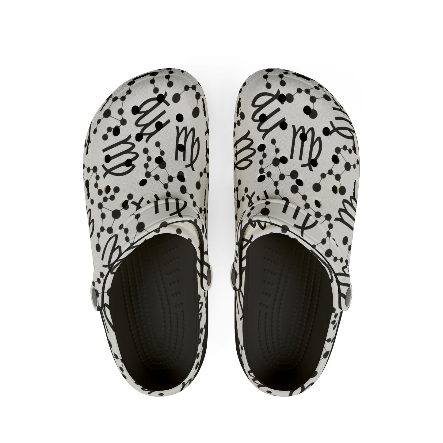 EVA Foam Rubber Shoes (AOP), Material 100% EVA, Virgo Zodiac Design