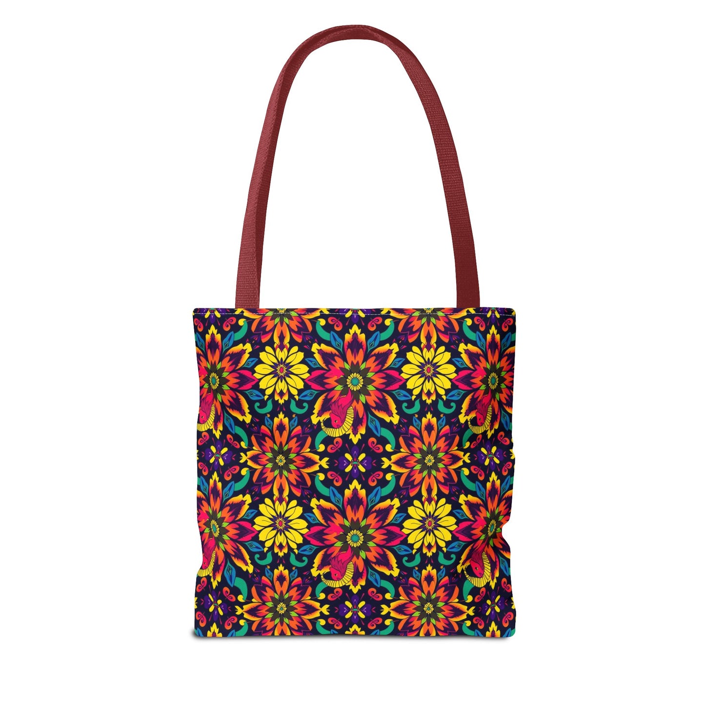 Tote Bag, (AOP), Capricorn, Zodiac, Flower Pattern