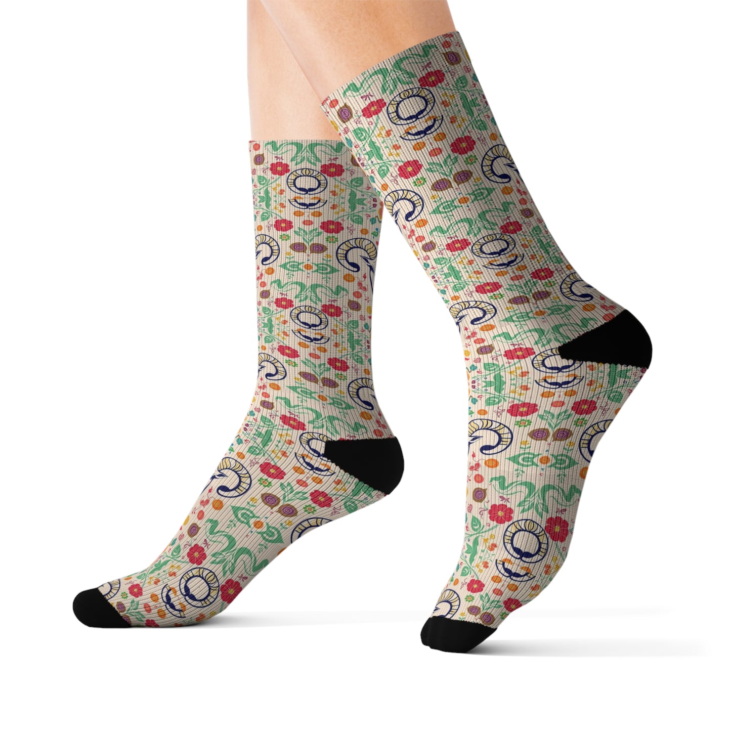 Sublimation Socks, Aries, Zodiac v2, Pattern