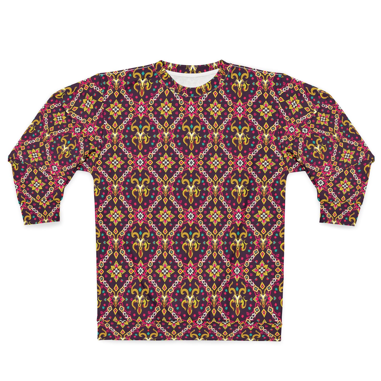 Unisex Sweatshirt (AOP), Capricorn, Zodiac, Jewel Pattern