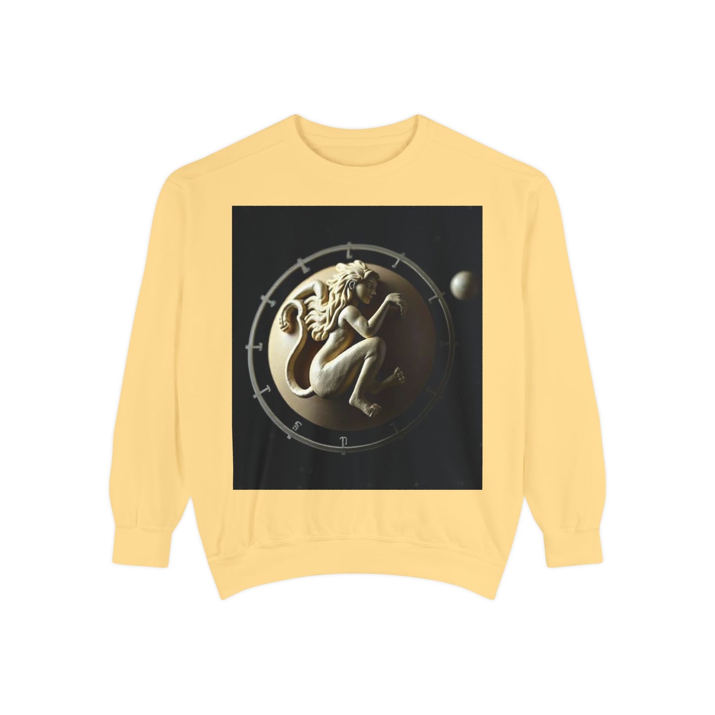 Garment-Dyed Sweatshirt, Unisex, Space Symbol Design, Virgo