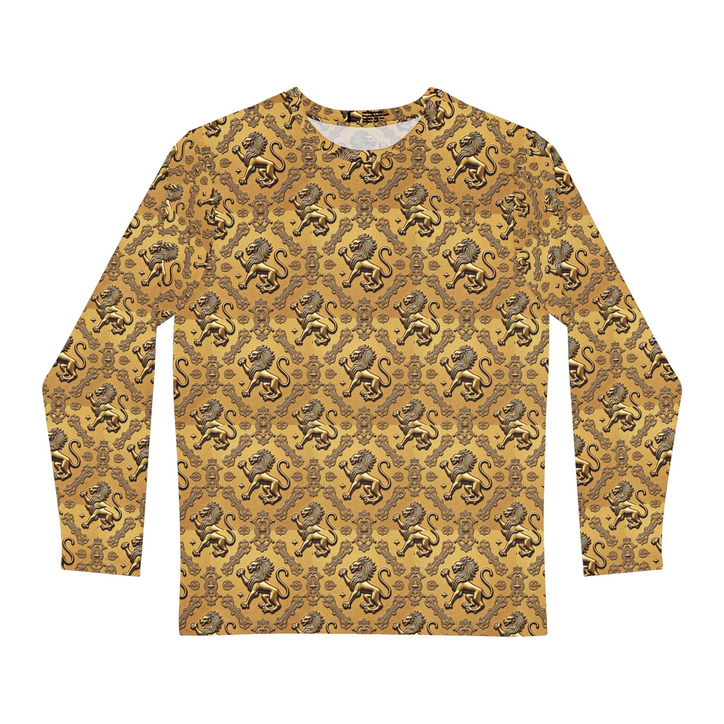 Men's Long Sleeve Shirt, (AOP), Leo, Zodiac v1, Pattern