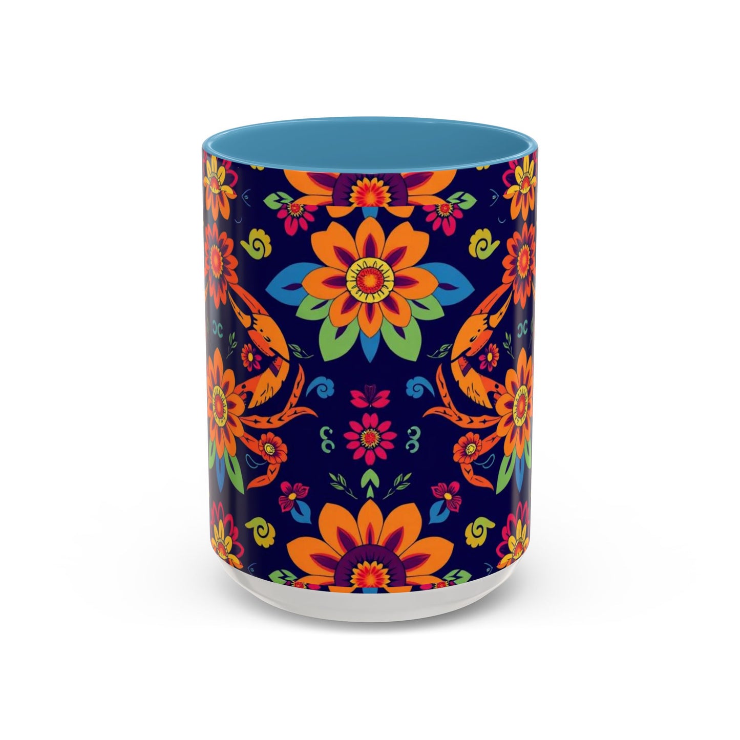 Accent Coffee Mug, Cancer, Zodiac, Flower Pattern, (11, 15oz)