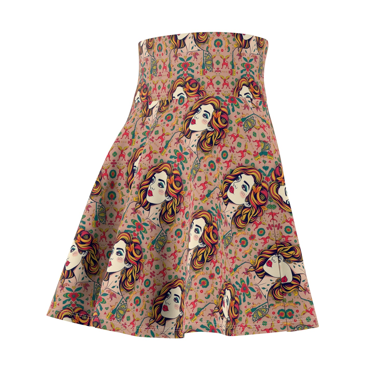 Women's Skater Skirt, (AOP), Virgo, Zodiac, Sexy Pattern
