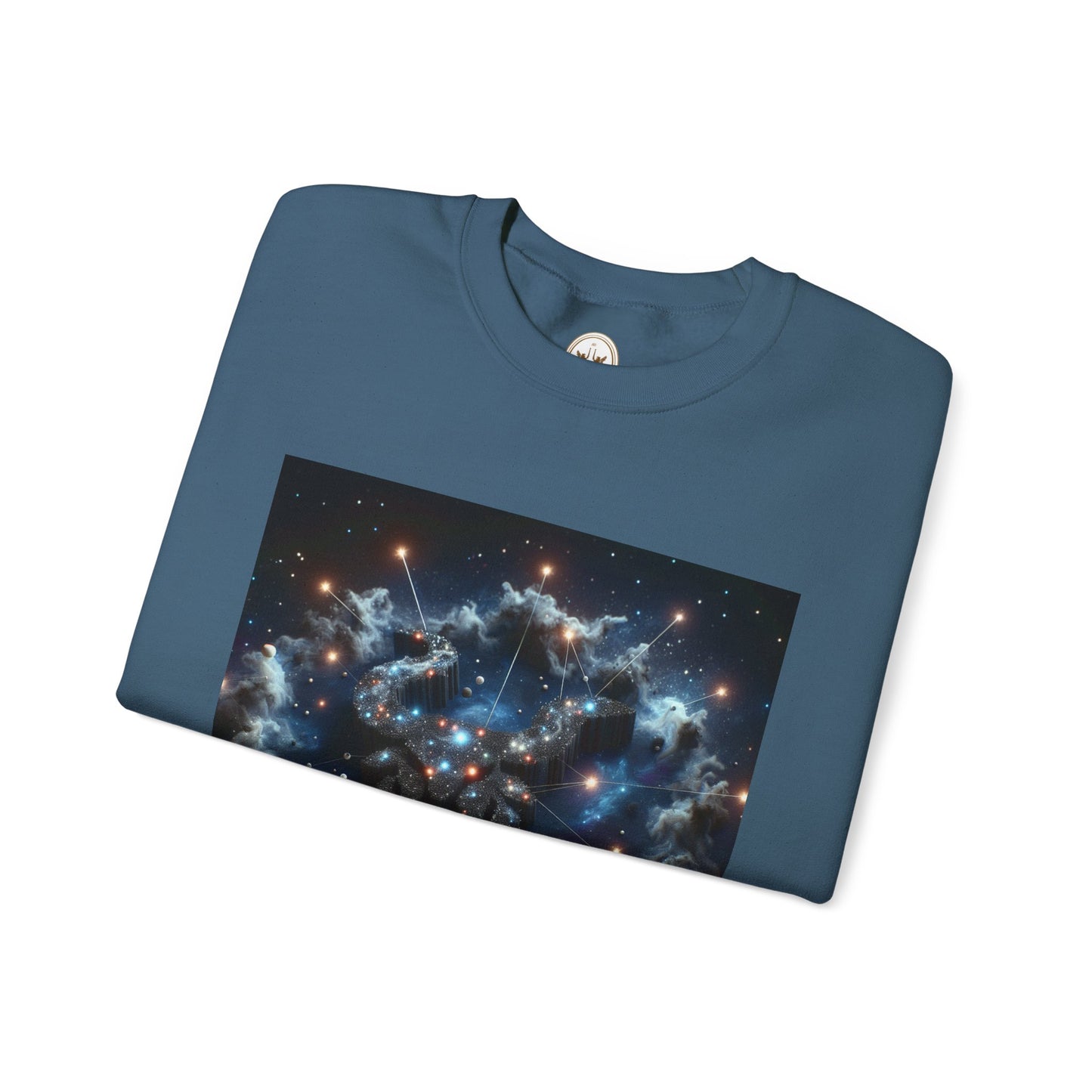 Unisex Heavy Blend™ Crewneck Sweatshirt, Space Bullhead, Taurus Zodiac Design