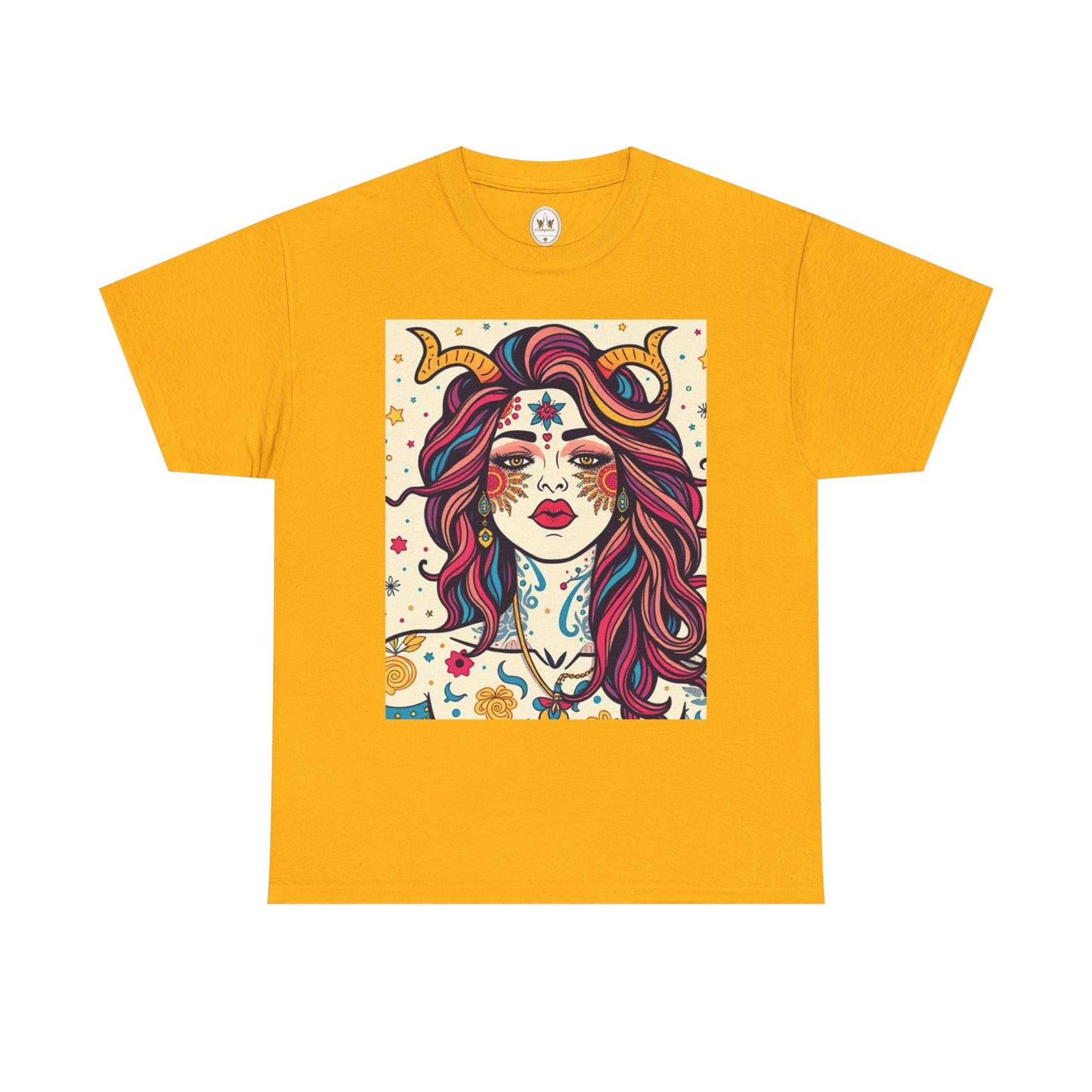 Unisex Heavy Cotton T-Shirt, Virgo, Zodiac v3, Sexy Art