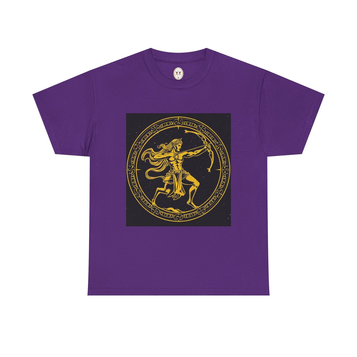 Unisex Heavy Cotton T-Shirt, Mythical Faun/Satyr, Sagittarius Zodiac Design
