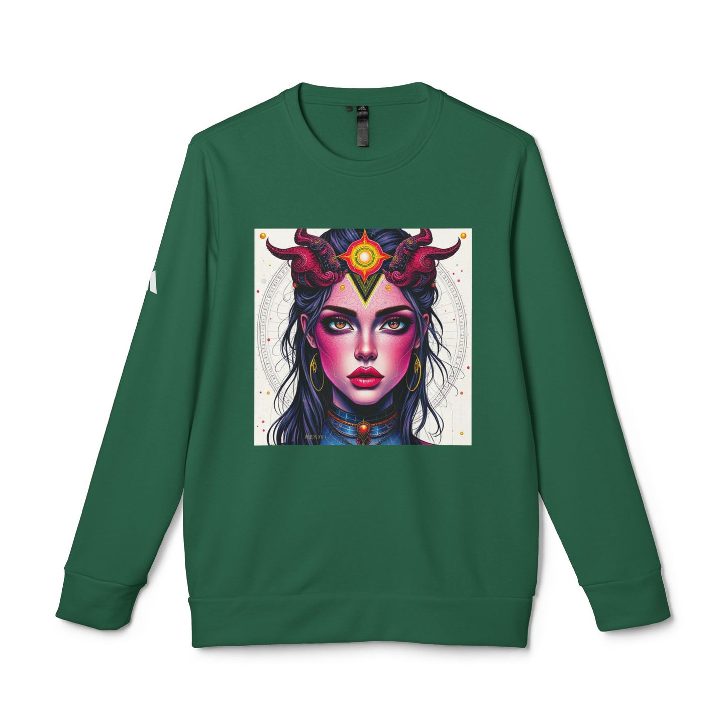 Adidas, Unisex Fleece Crewneck Sweatshirt, Virgo, Pop Art v1, Zodiac