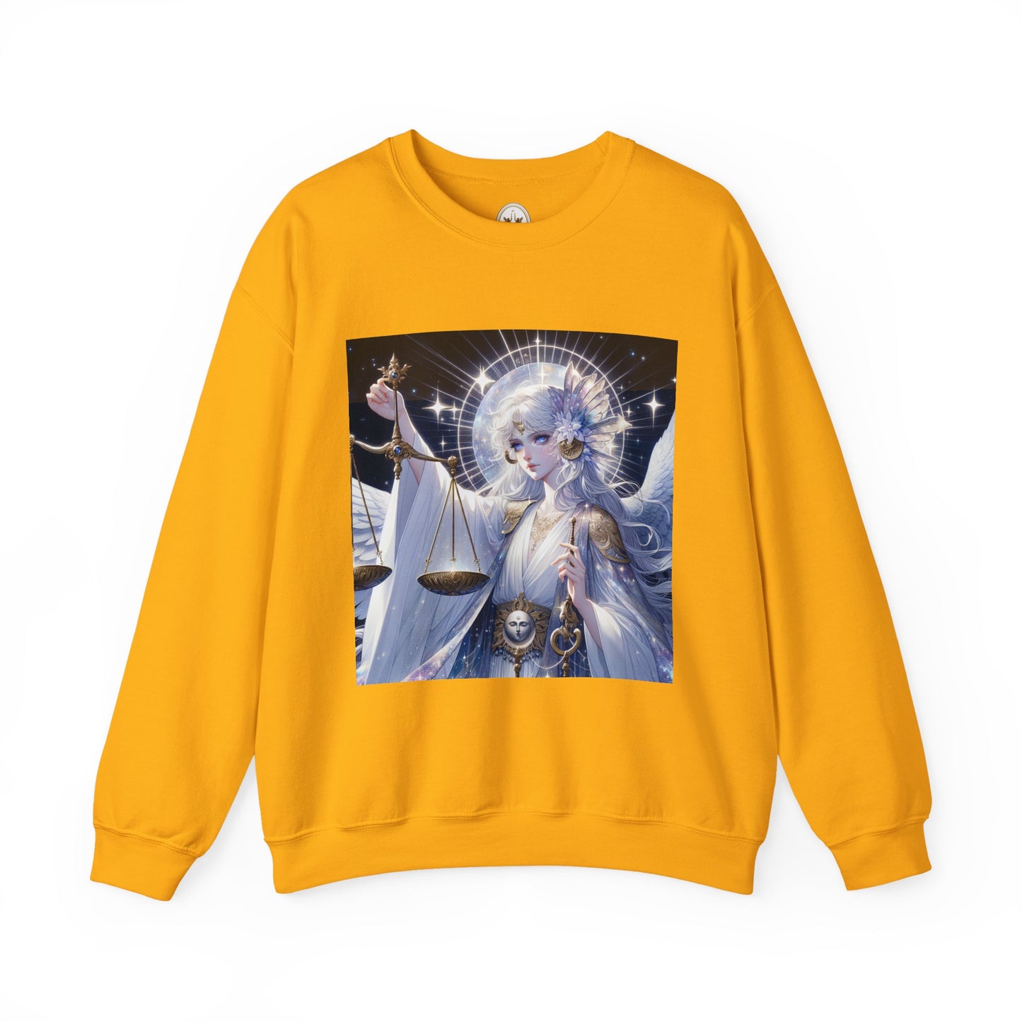 Unisex Heavy Blend™ Crewneck Sweatshirt,anime angel, Libra Zodiac Design