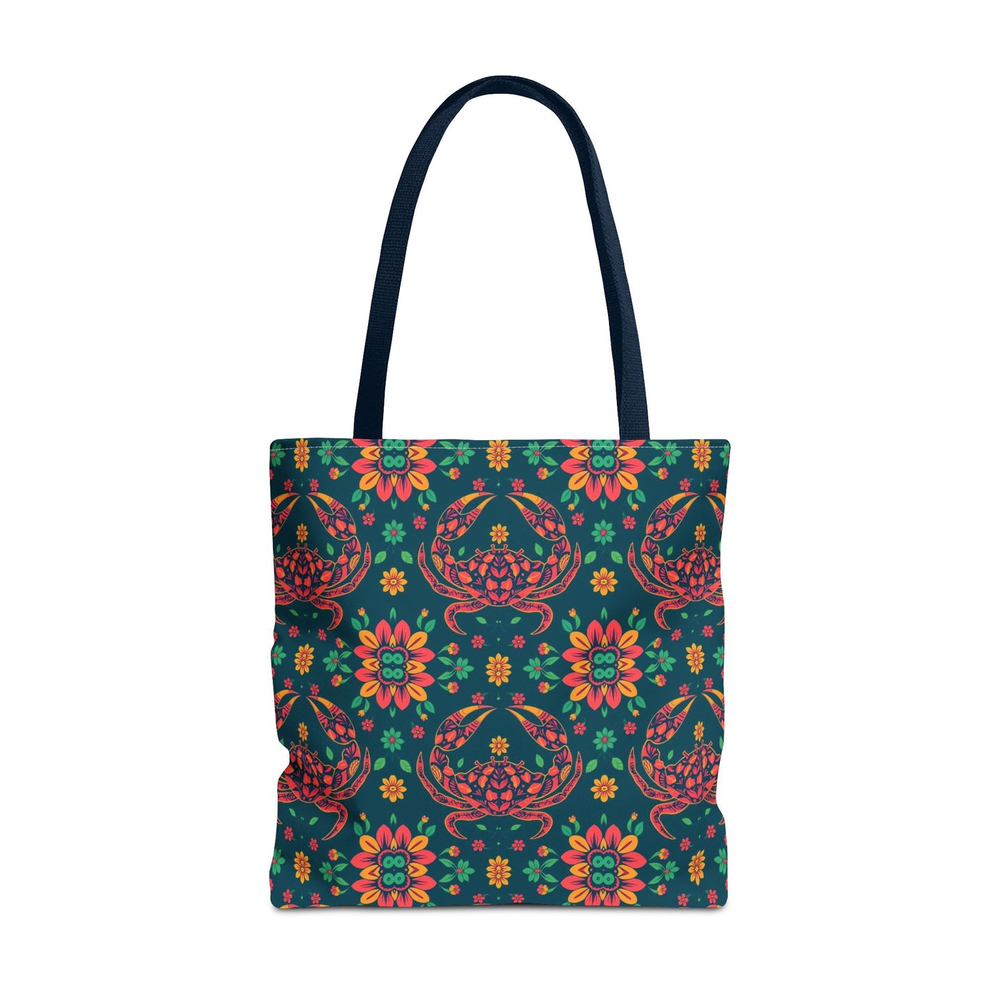 Tote Bag (AOP), Cancer, Zodiac v2, Flower Pattern