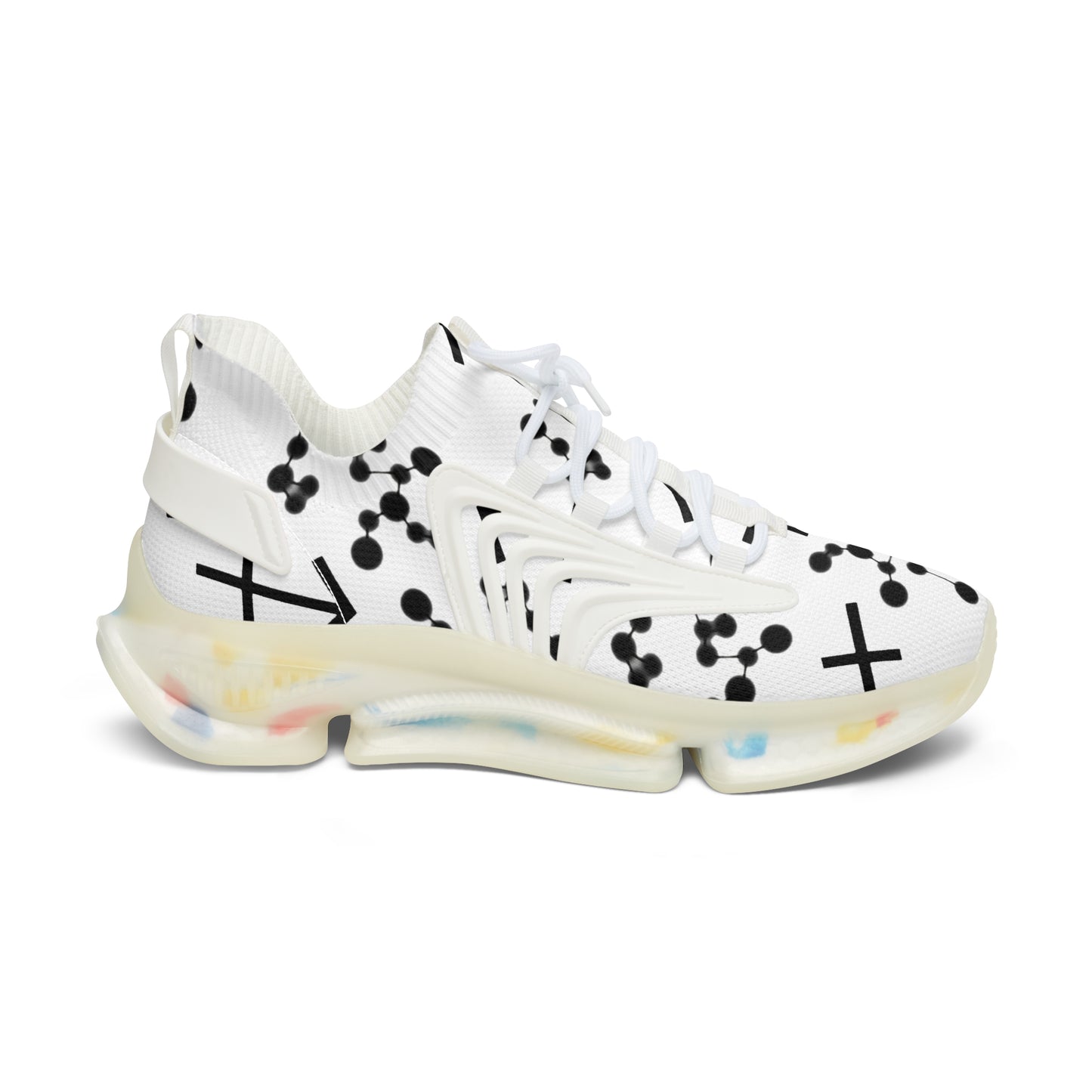 Women's Mesh Sneakers, Constellation & Symbol, Sagittarius Zodiac Sign, AOP