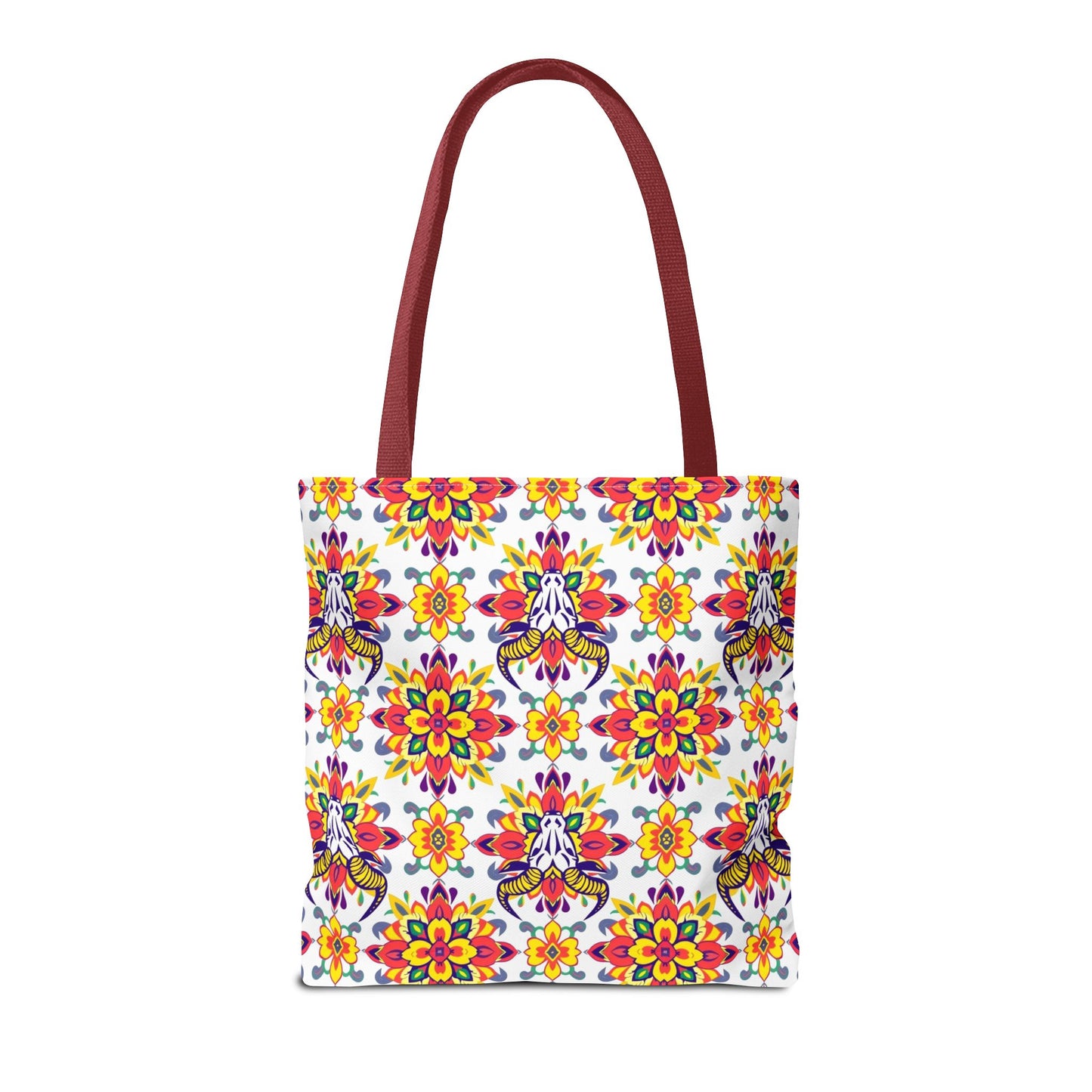Tote Bag (AOP), Taurus, Zodiac, Flower Pattern
