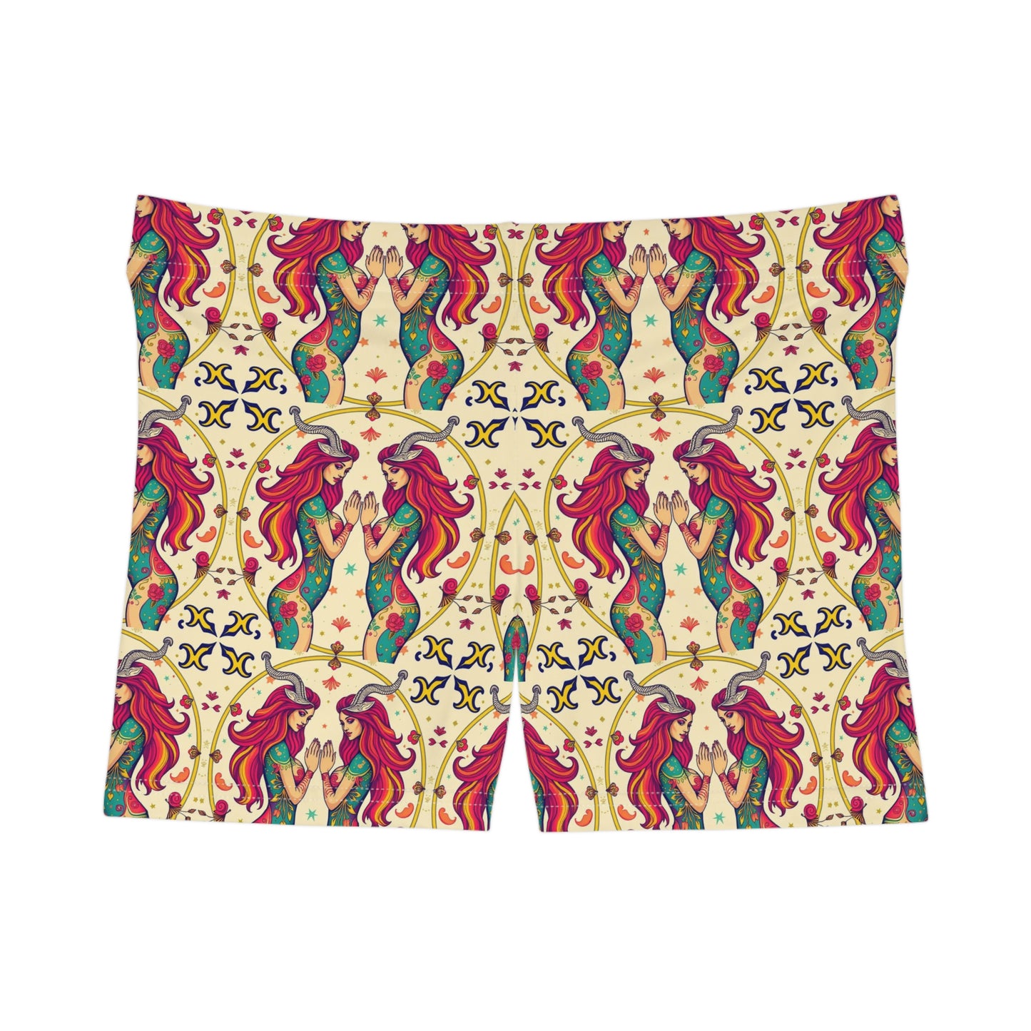 Women's Shorts, (AOP), Gemini, Zodiac, Sexy Pattern