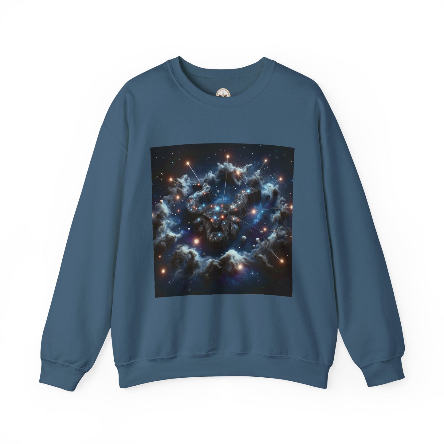 Unisex Heavy Blend™ Crewneck Sweatshirt, Space Bullhead, Taurus Zodiac Design