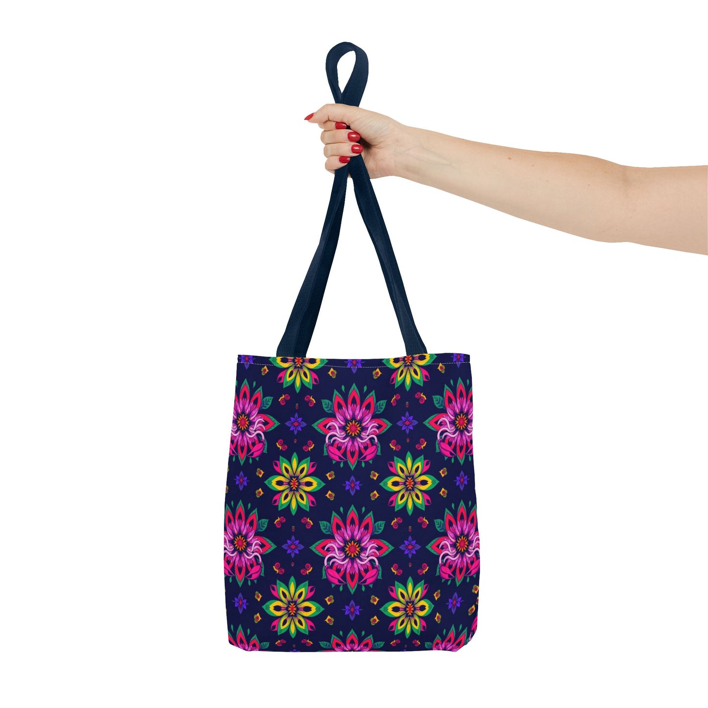 Tote Bag (AOP), Scorpio, Zodiac v2, Flower Pattern
