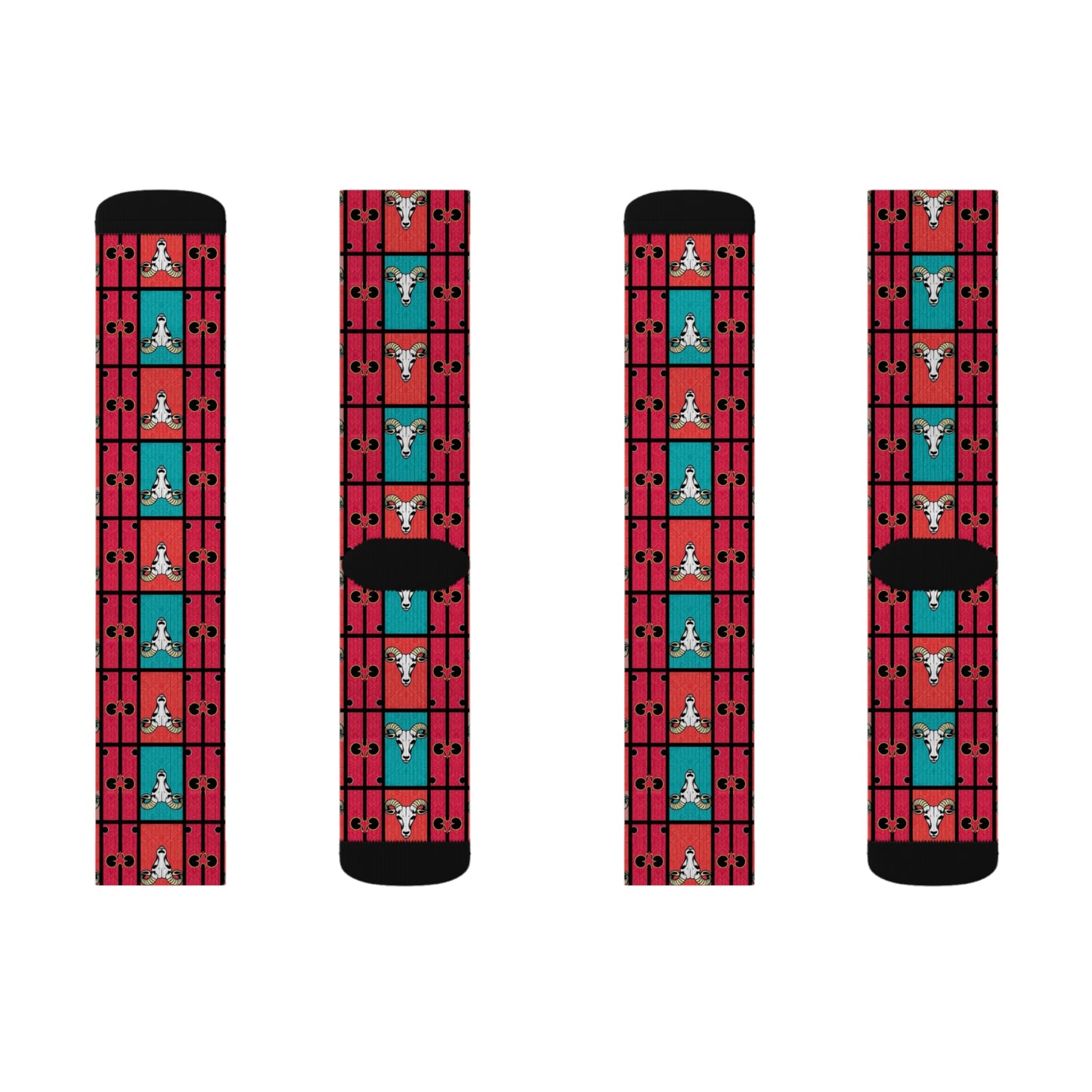 Sublimation Socks, Taurus, Zodiac v2, Shapes Pattern