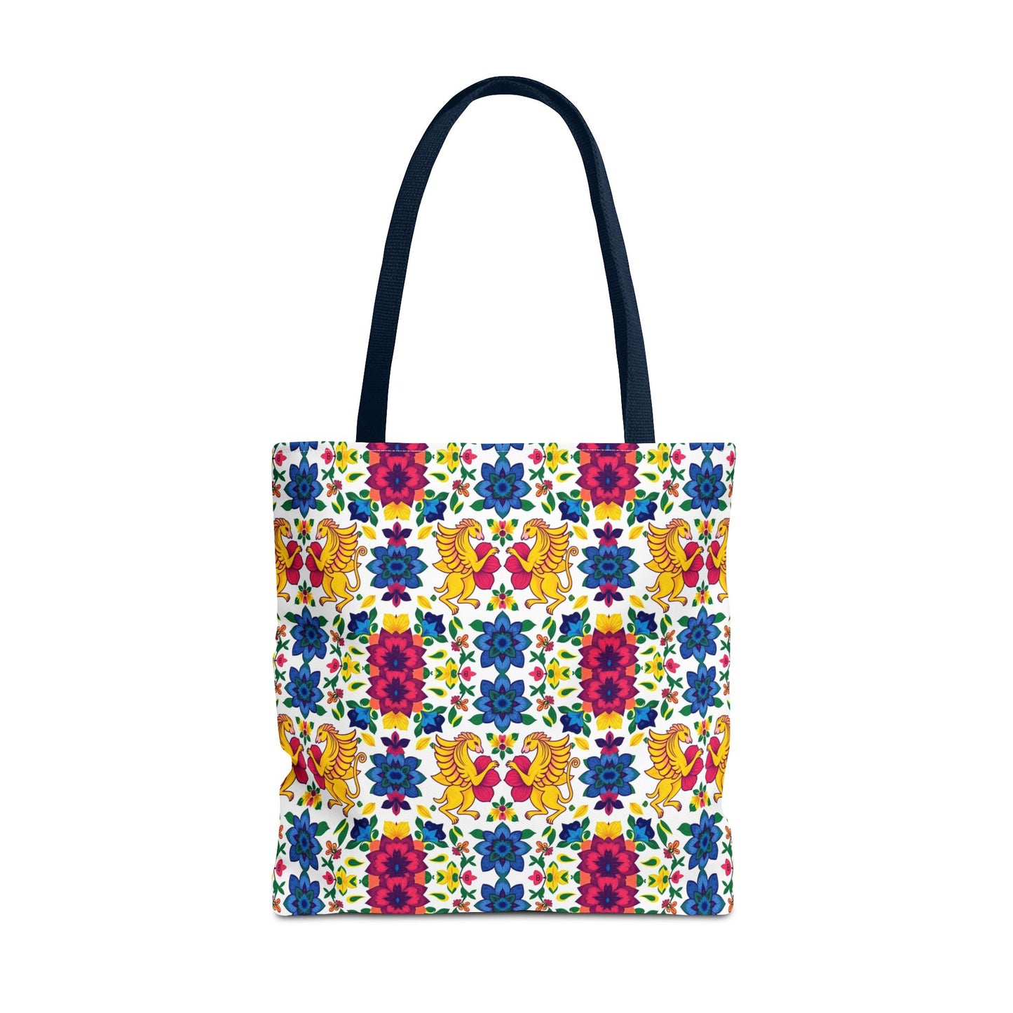 Tote Bag (AOP), Gemini, Zodiac, Flower Pattern
