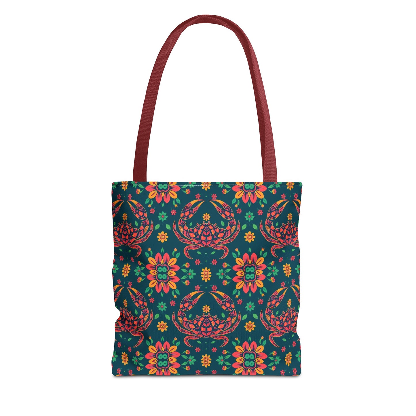 Tote Bag (AOP), Cancer, Zodiac v2, Flower Pattern