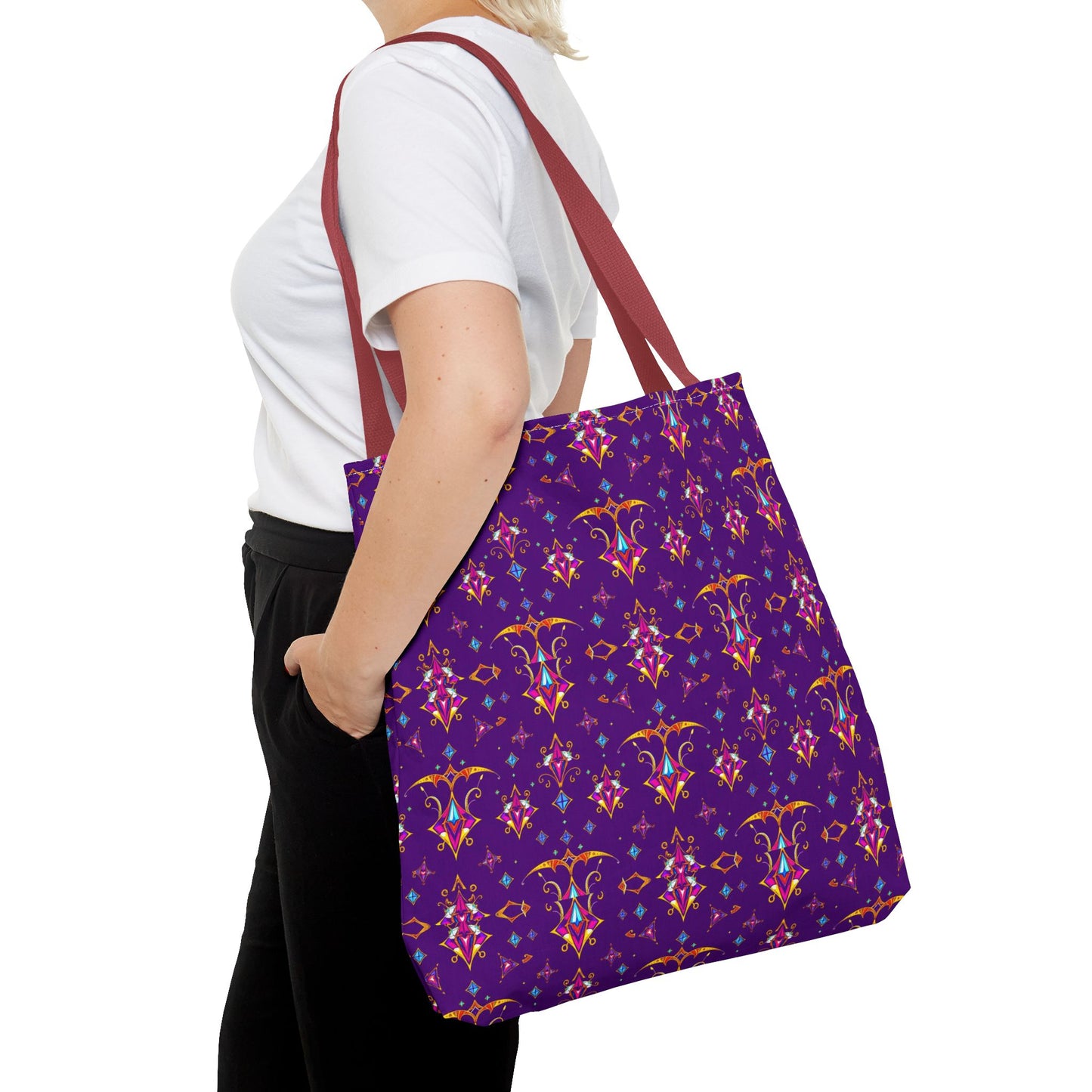 Tote Bag (AOP), Sagittarius, Zodiac, Jewel Pattern