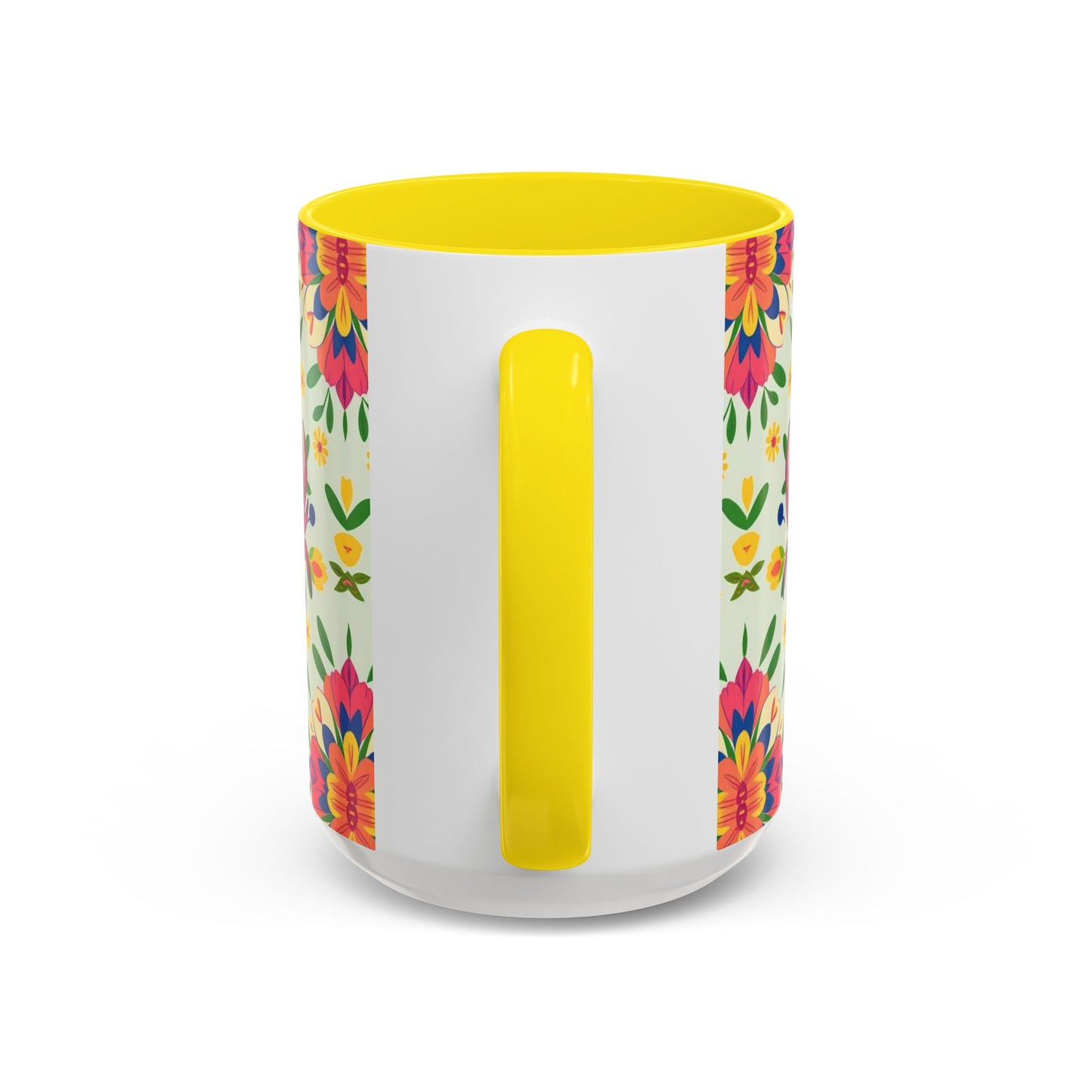 Accent Coffee Mug, Cancer, Zodiac v3, Flower Pattern, (11, 15oz)