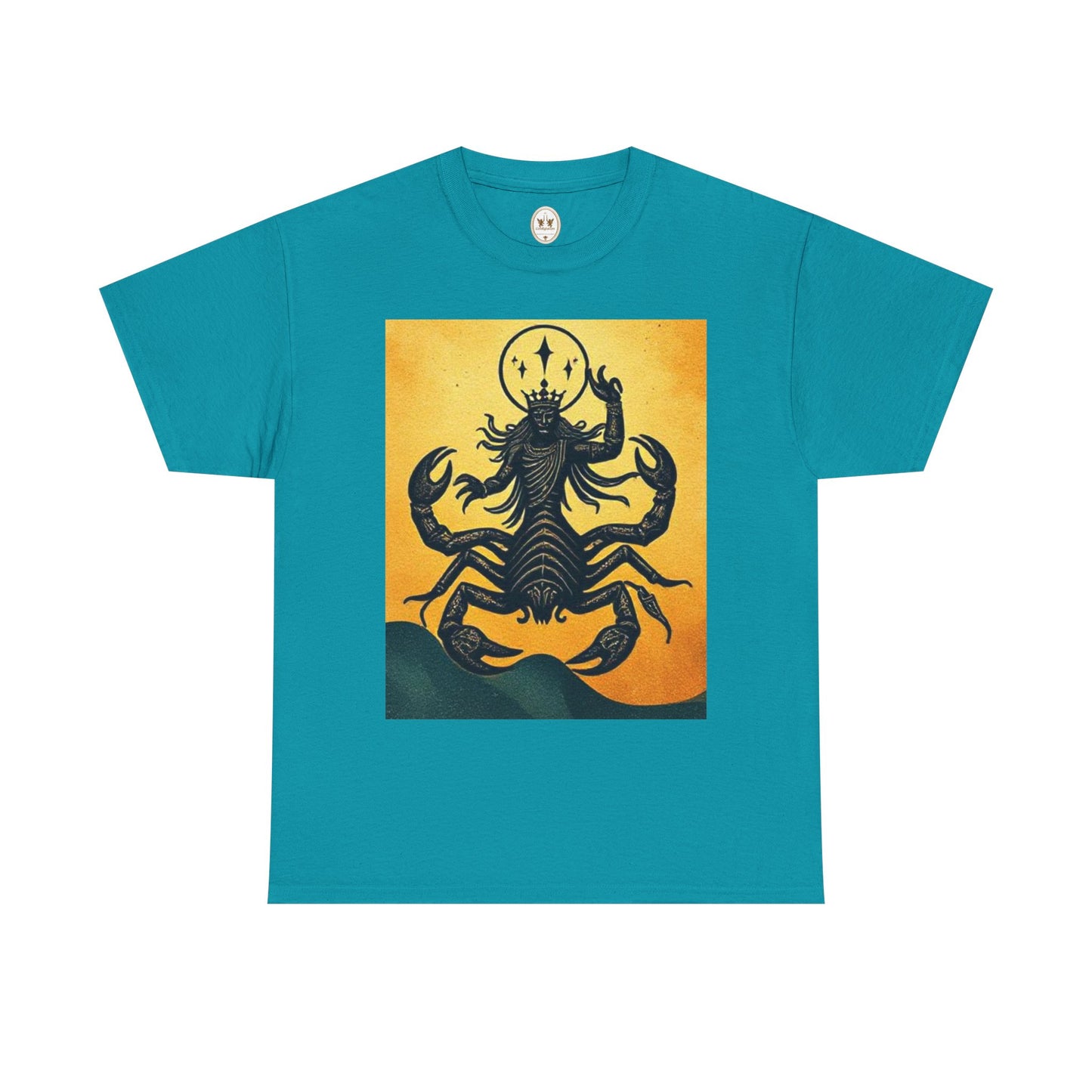 Unisex Heavy Cotton T-Shirt, Scorpion King, Print Art, Scorpio Zodiac Design