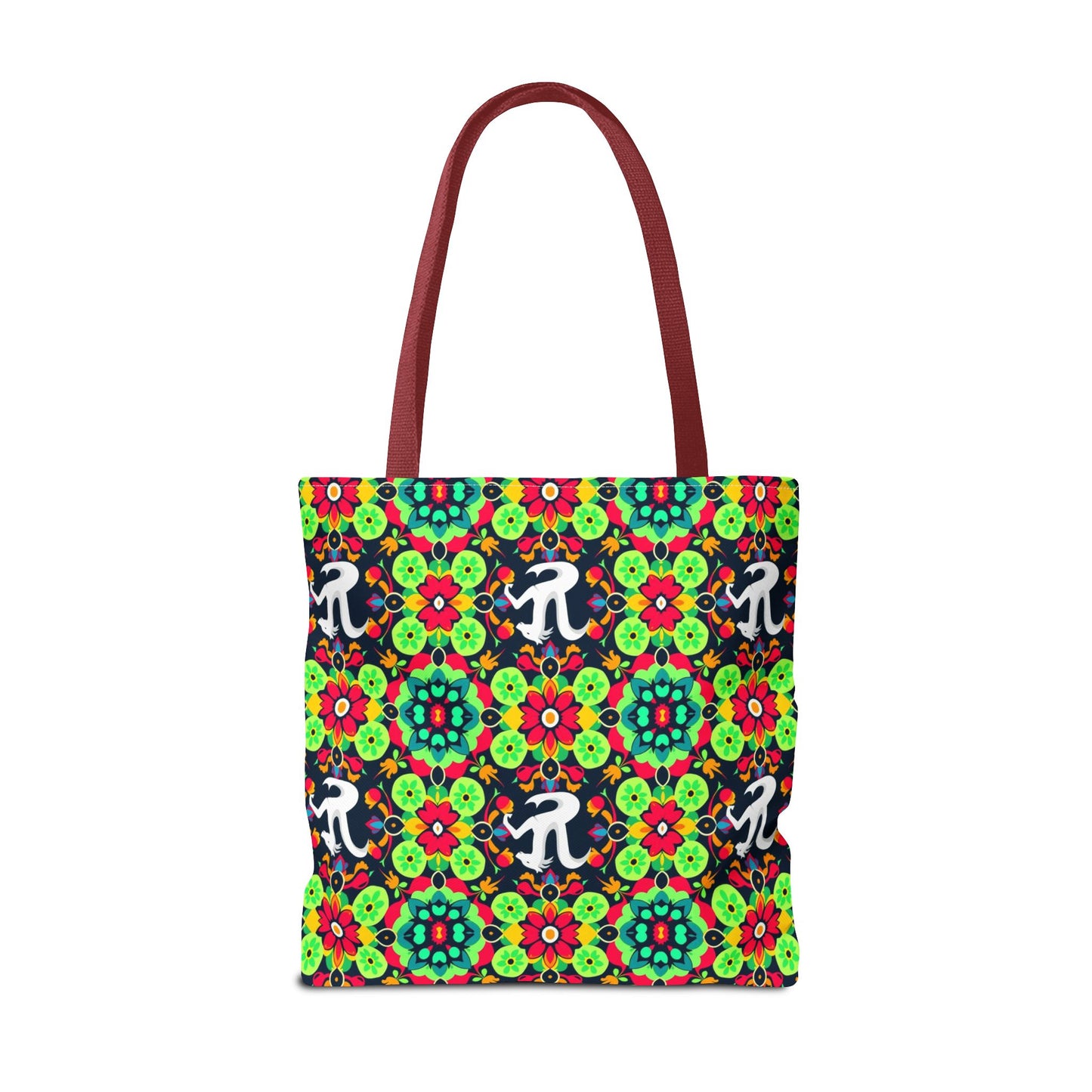 Tote Bag, (AOP), Aquarius, Zodiac v4, Flower Pattern