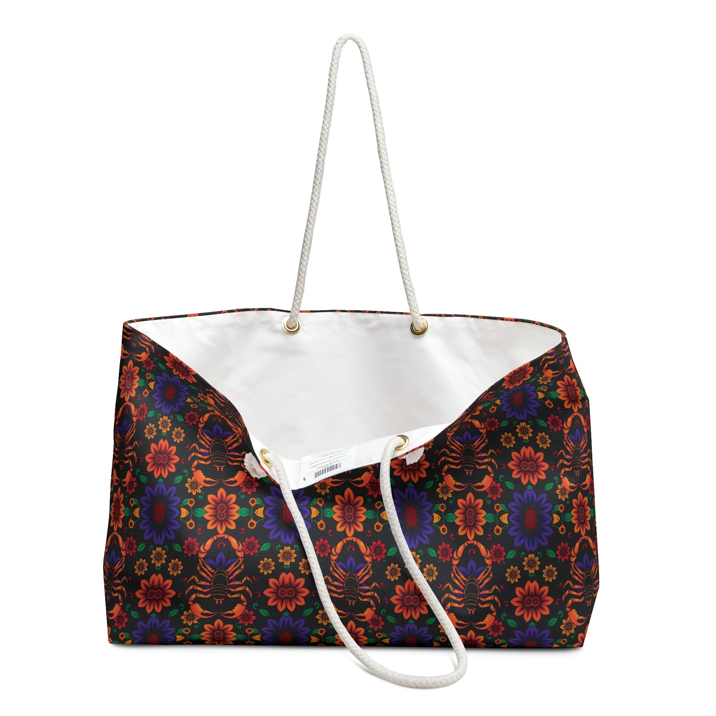 Weekender Bag, Scorpio, Zodiac, Flower Pattern