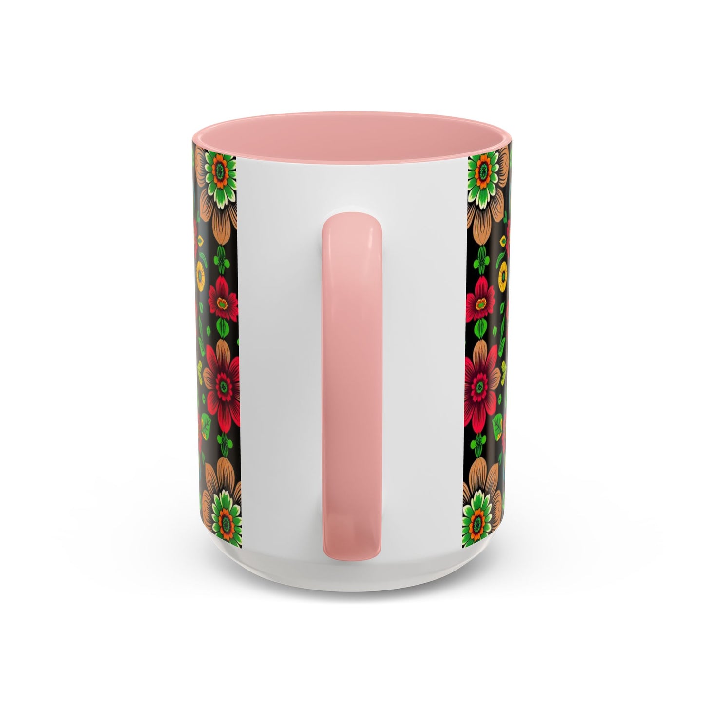 Accent Coffee Mug, Gemini, Zodiac v4, Flower Pattern, (11, 15oz)