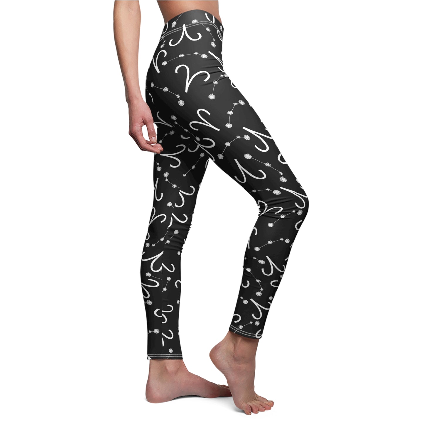 Women's Zodiac Cut & Sew Casual Leggings Aries Zodiac sign