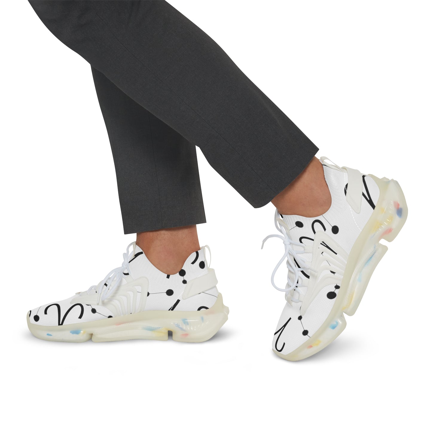 Men's Mesh Sneakers, Aries Zodiac Sign, all over print
