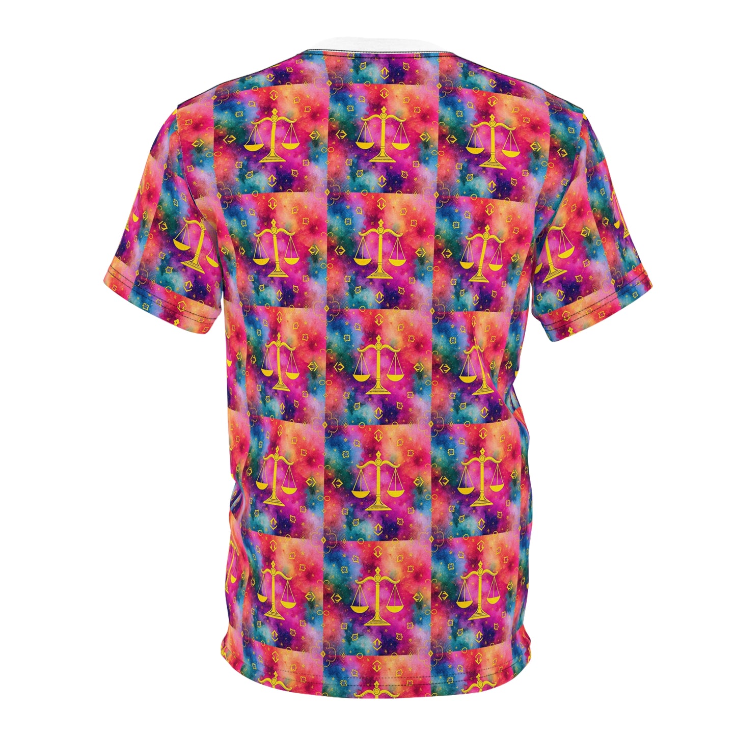 Unisex Cut & Sew T-Shirt, AOP, Libra, Zodiac, Pattern
