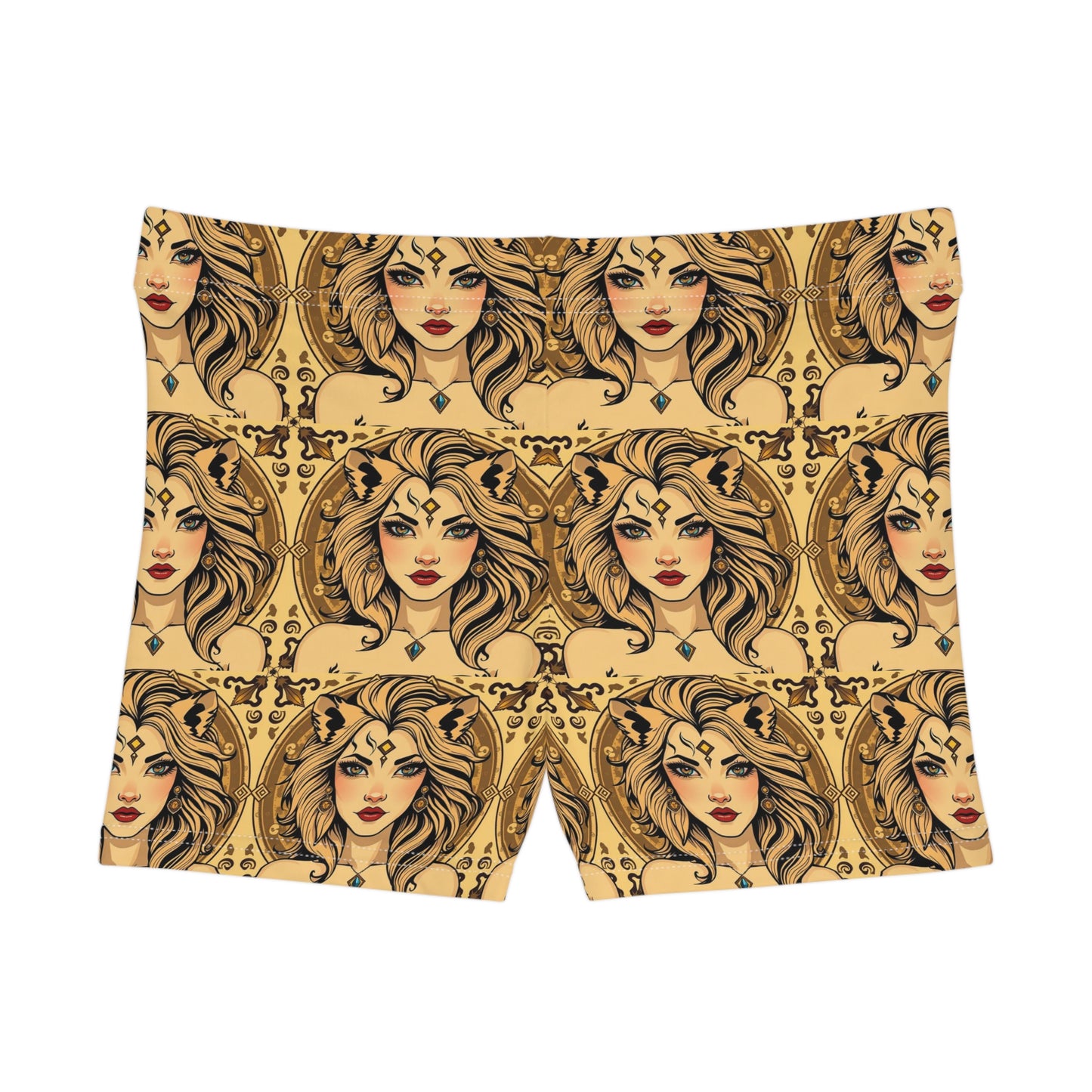 Women's Shorts, (AOP), Leo, Zodiac v2, Sexy Pattern