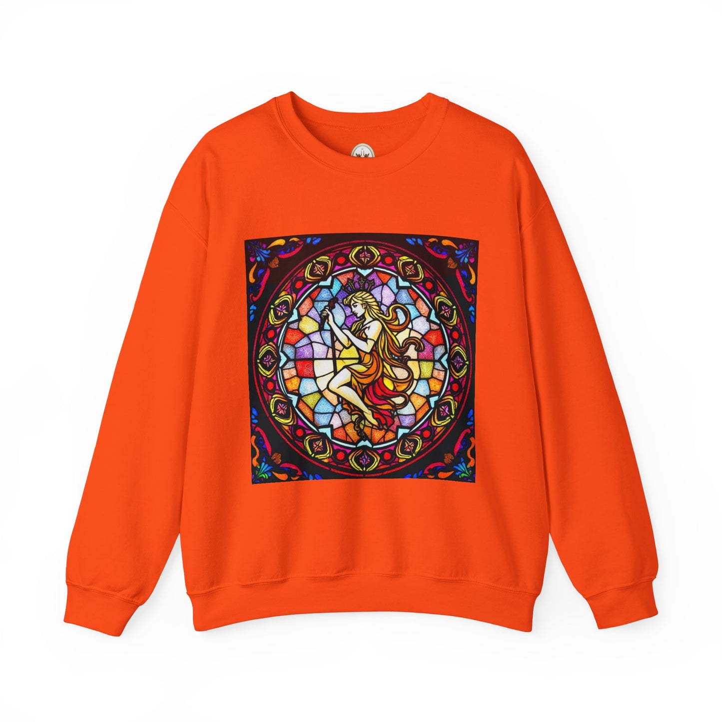 Unisex Heavy Blend™ Crewneck Sweatshirt, Glass, Virgo Zodiac Design