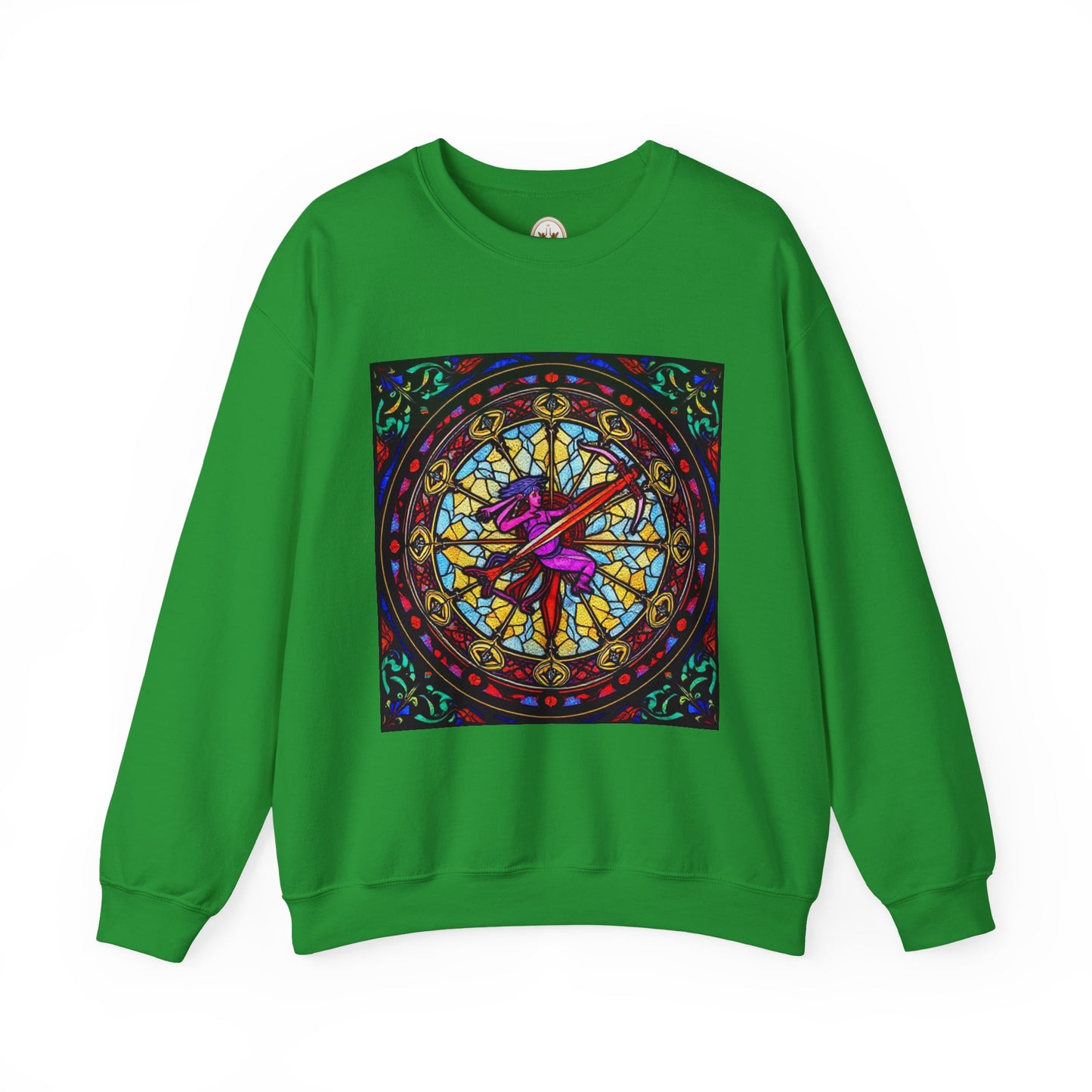 Unisex Heavy Blend™ Crewneck Sweatshirt, Glass 1, Sagittarius Zodiac Design