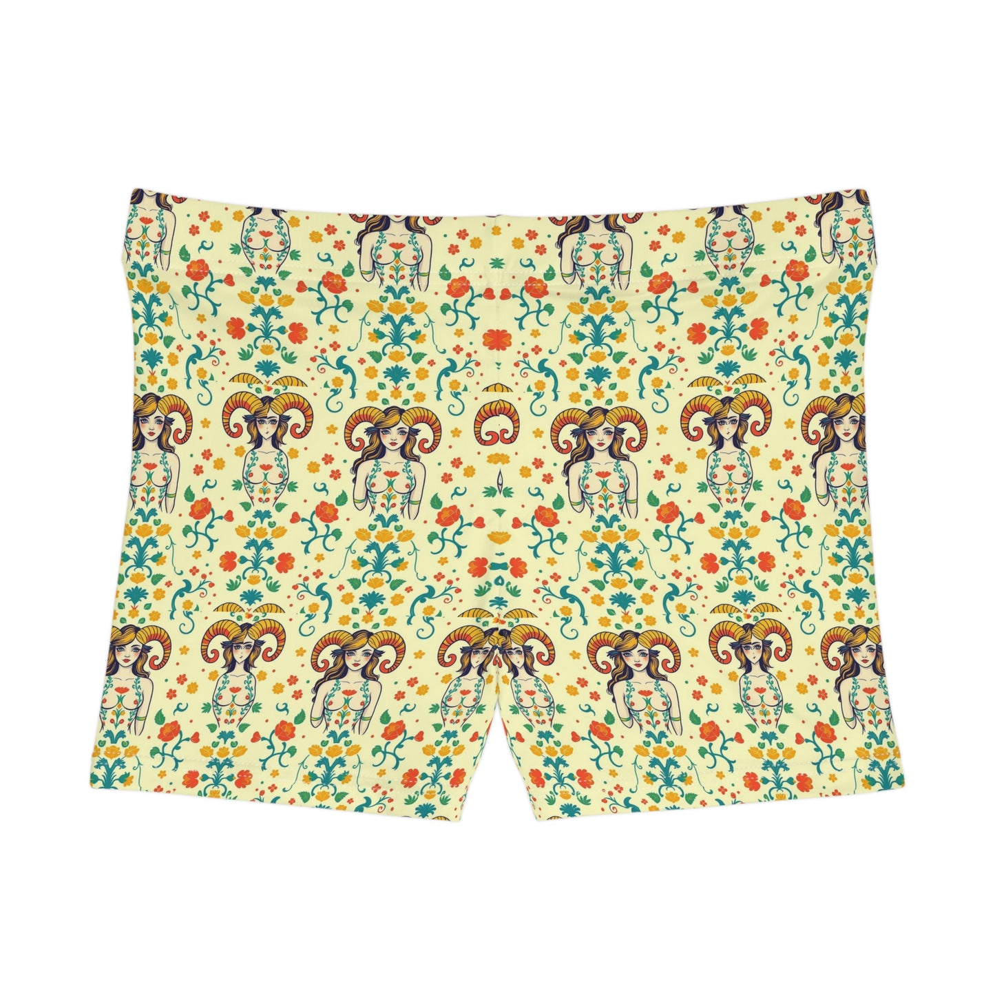 Women's Shorts, (AOP), Aries, Zodiac, Sexy Pattern