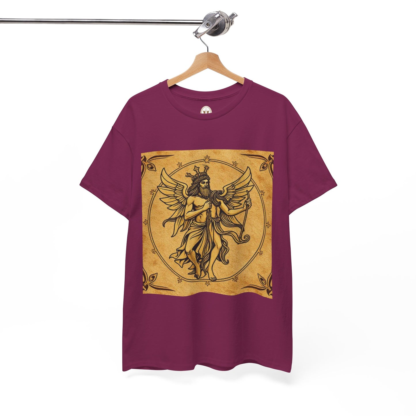 Unisex Heavy Cotton T-Shirt, Pencil Art v1, Gemini Zodiac Design