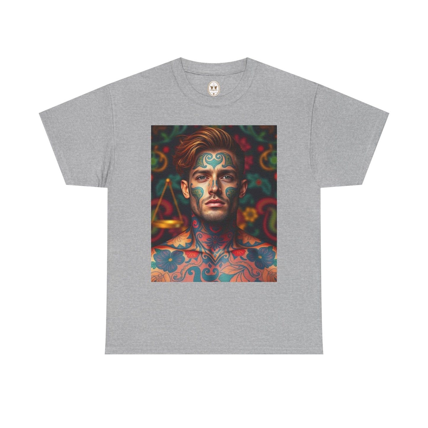Unisex Heavy Cotton T-Shirt, Libra, Zodiac, Sexy Art