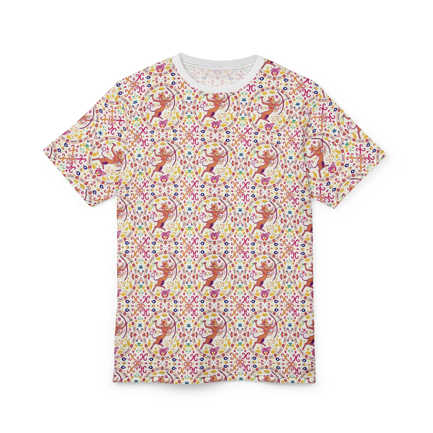 Unisex Cut & Sew T-Shirt, AOP, Sagittarius, Zodiac, Pattern
