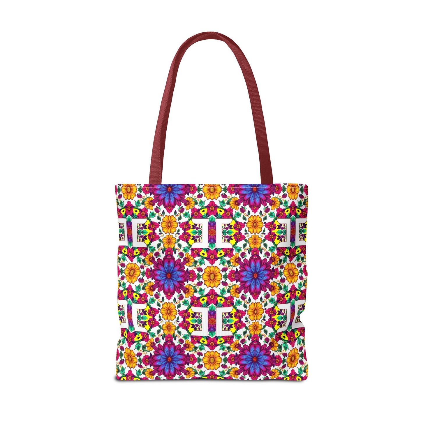 Tote Bag, (AOP), Gemini, Zodiac v3, Flower Pattern