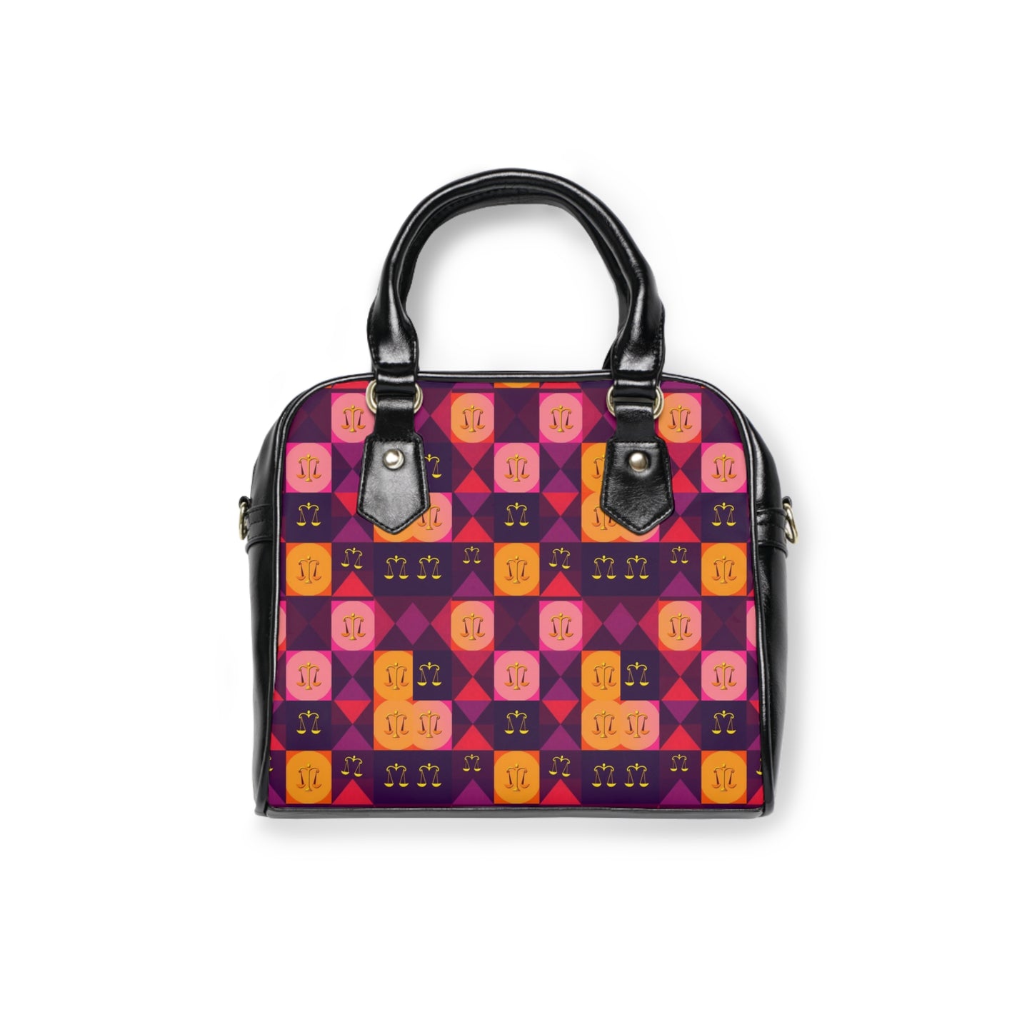Shoulder Handbag, Libra, Zodiac v3, Shapes Pattern