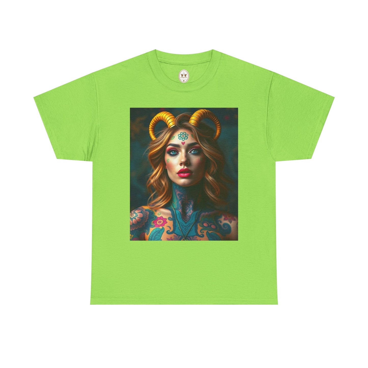 Unisex Heavy Cotton T-Shirt, Capricorn, Zodiac v1, Sexy Art