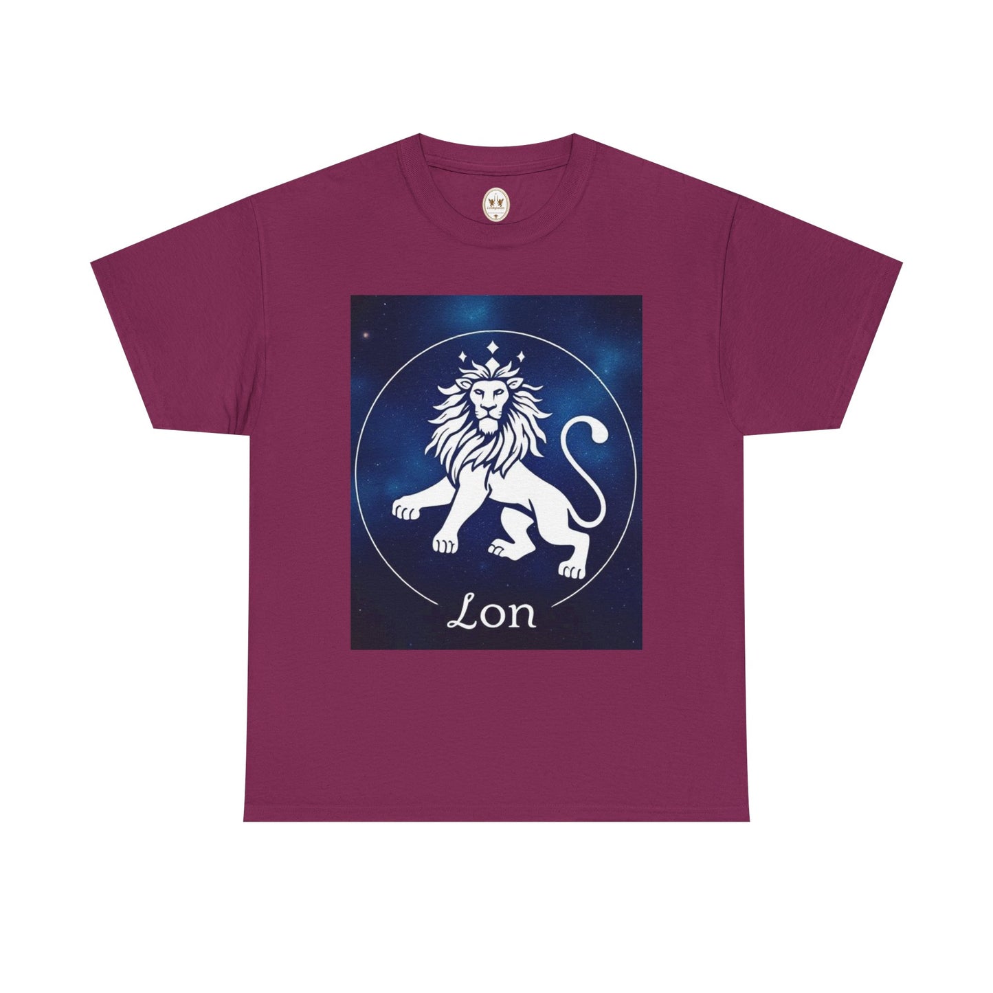 Unisex Heavy Cotton T-Shirt, Space Lion v1, Leo Zodiac Design
