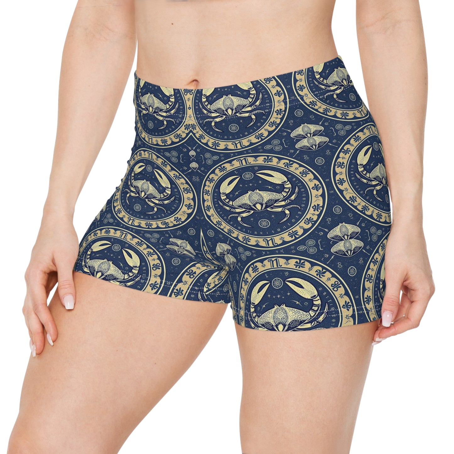 Women's Shorts, AOP, Cancer, Zodiac v1, Pattern