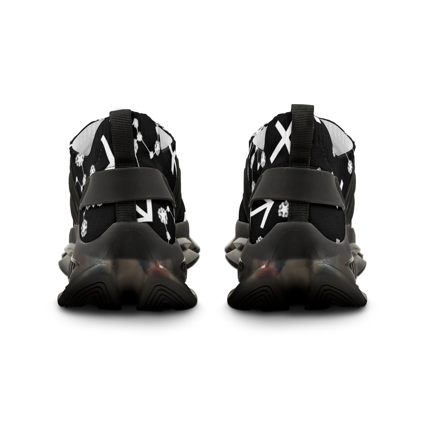 Men's Mesh Sneakers, Sagittarius Zodiac Sign, AOP, Black