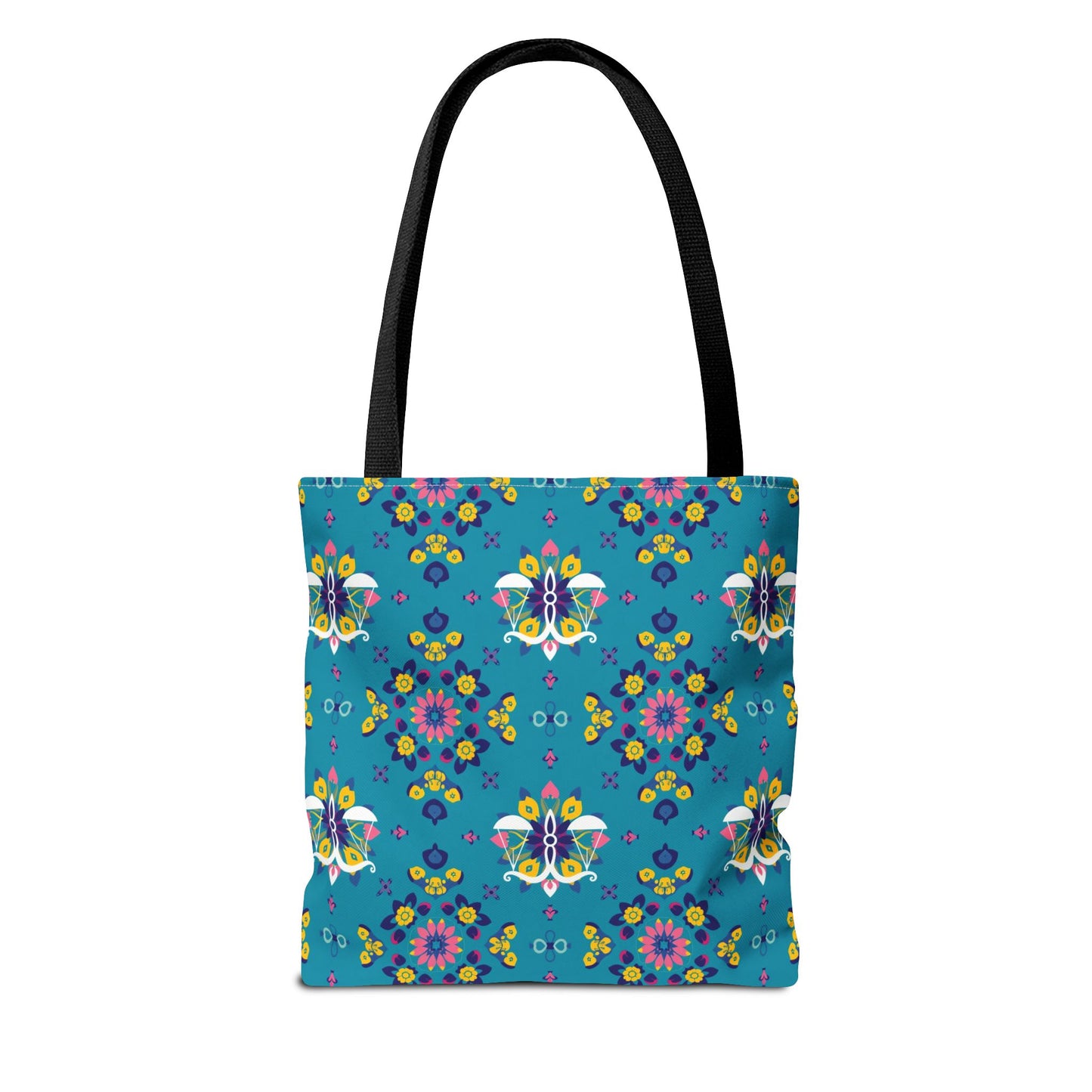 Tote Bag (AOP), Libra, Zodiac v1, Flower Pattern