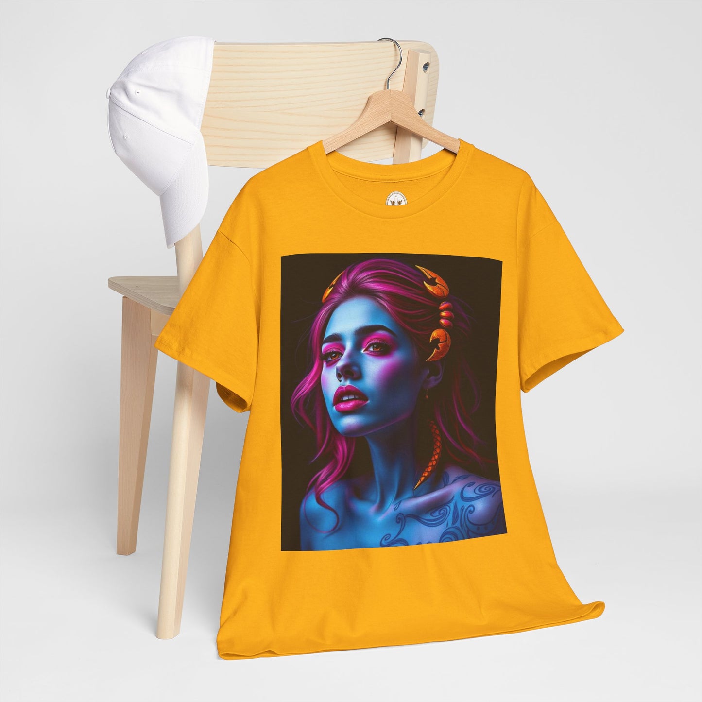 Unisex Heavy Cotton T-Shirt, Scorpio, Zodiac, Sexy Art
