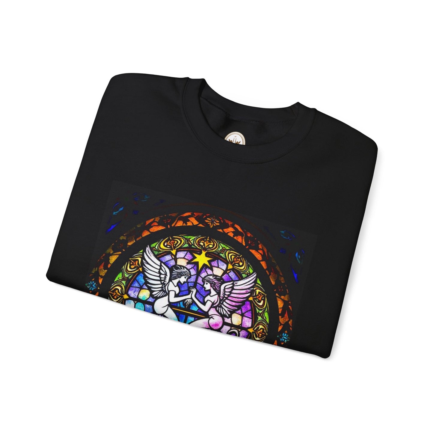 Unisex Heavy Blend™ Crewneck Sweatshirt, Glass 1, Gemini Zodiac Design
