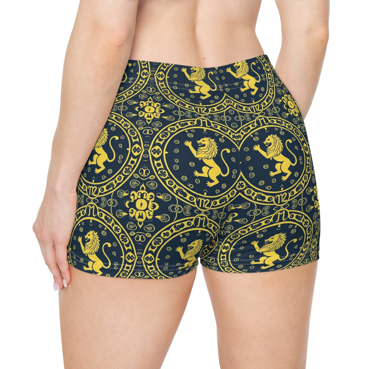 Women's Shorts, AOP, Leo, Zodiac, Pattern