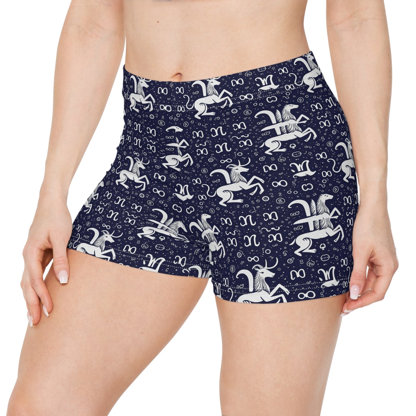 Women's Shorts, AOP, Aquarius, Zodiac, Pattern