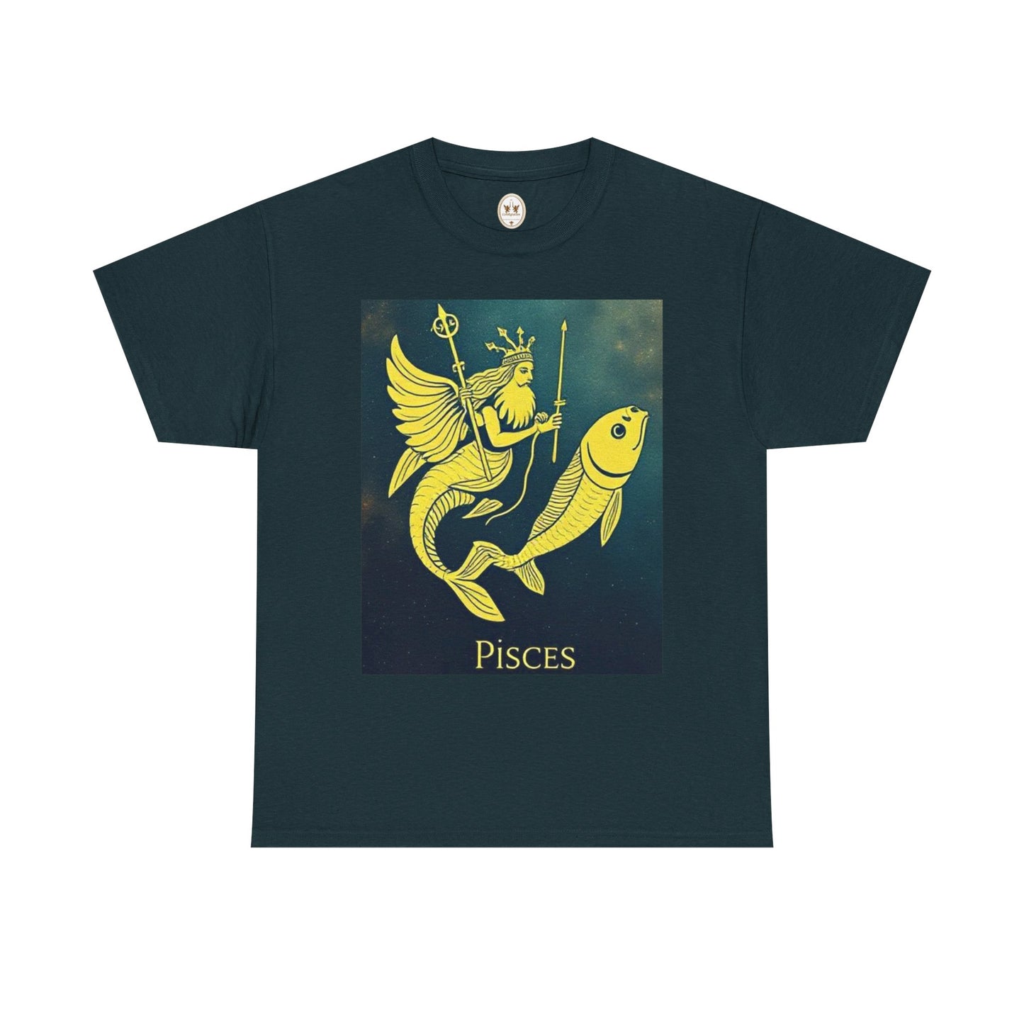Unisex Heavy Cotton T-Shirt, Pisces Queen, Zodiac Design